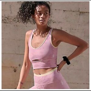 4. FP Movement Think Twice Tie Dye Pink Crop & Pants